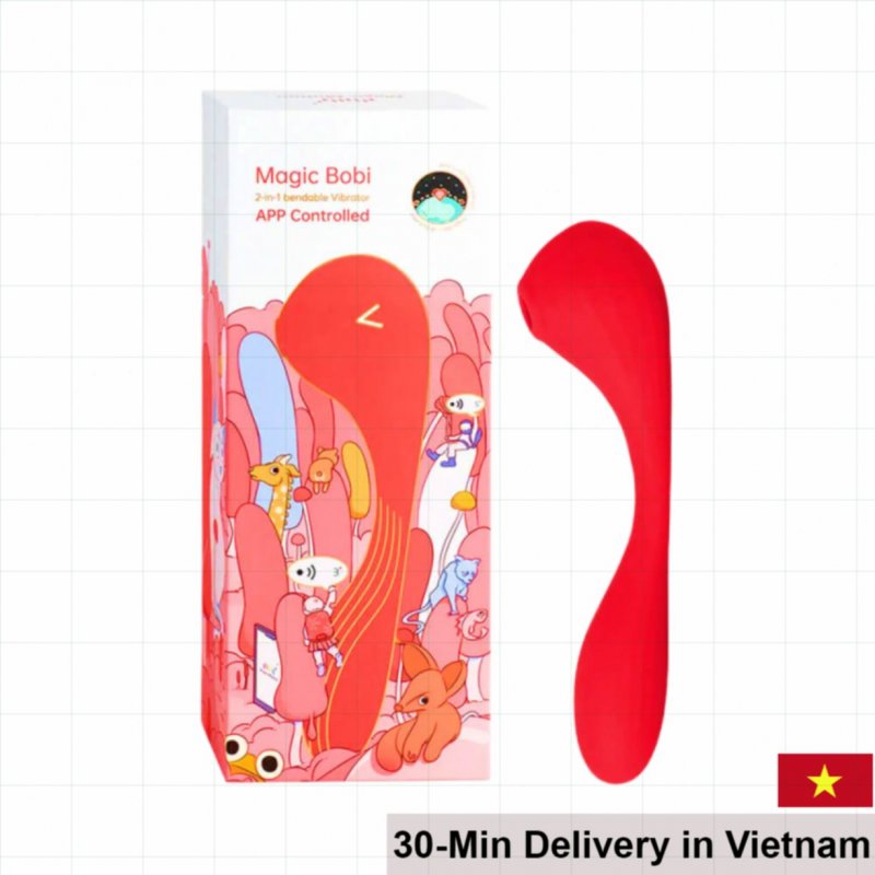 Magic Motion Bobi Red 10 Powerful Quiet Vibrations Clitoral Sucking Massager 