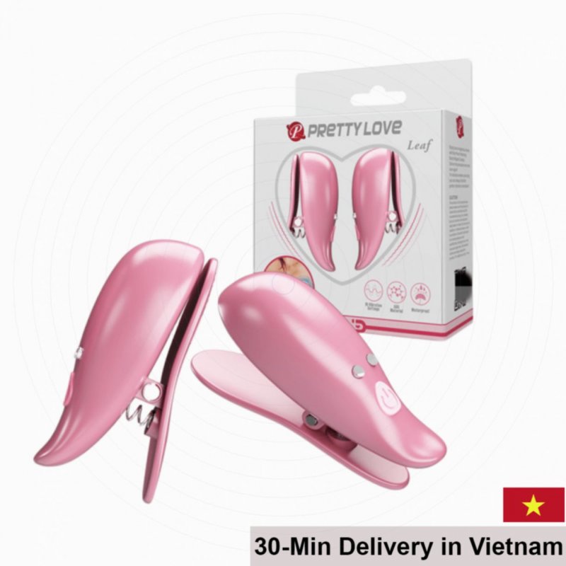 Pretty Love Leaf Nipple Clamps with 10 Vibration Modes 