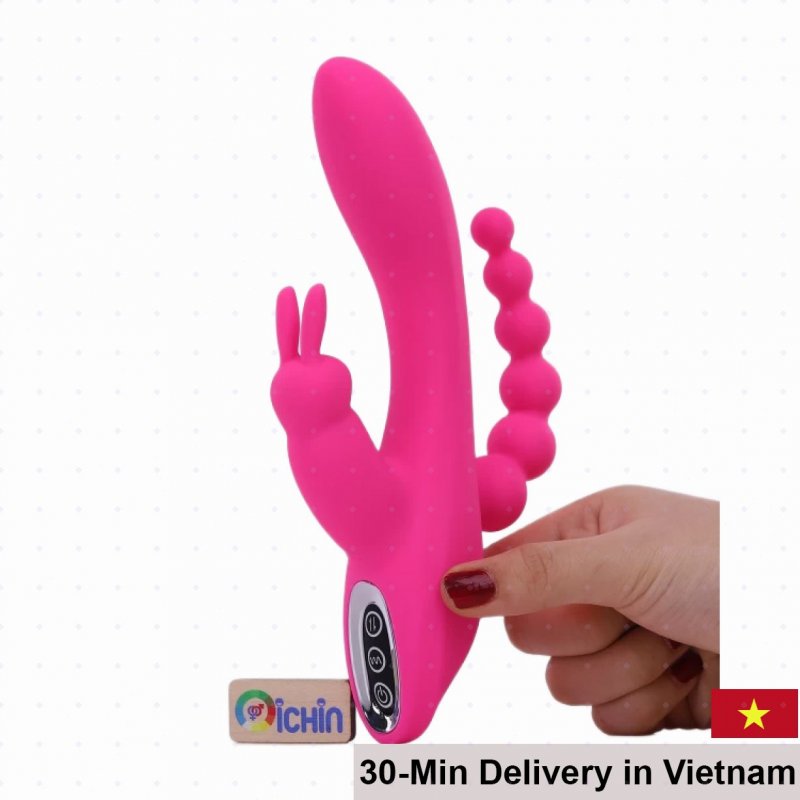 aixiASIA Oley Triple-Point Vibrator Clit Vaginal Anal 