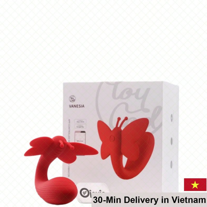 VANESIA Red Butterfly Multi-Mode Vibration App Remote Control 