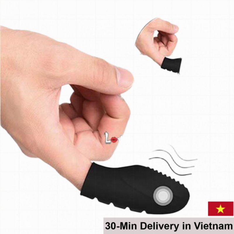 Prettylove Vibrating Finger Condom G-Spot Stimulation Soft Flex 