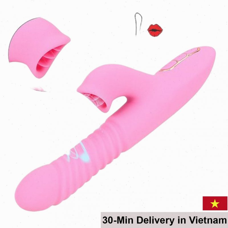 Dibe G-spot clitoral massager warm thrusting licking toy 