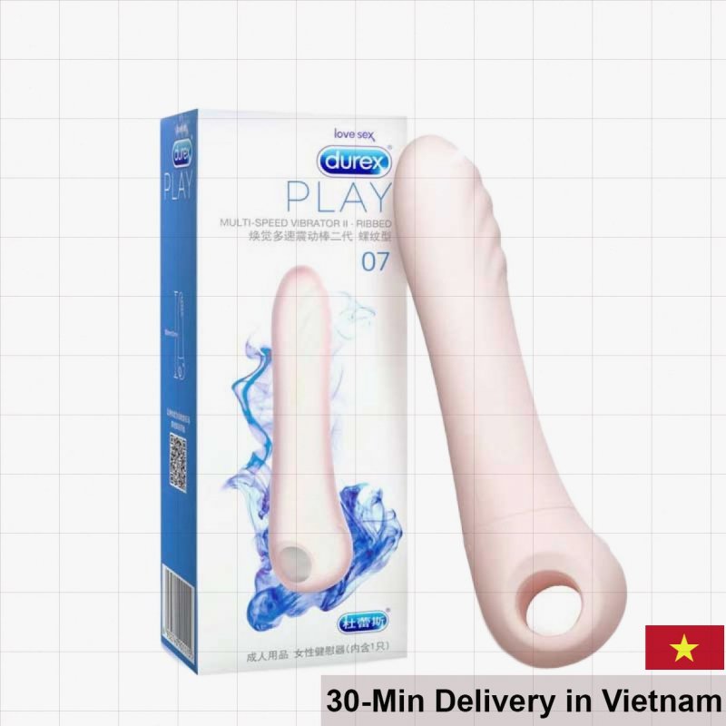 Durex G-Spot Vibrator II Ribbed Silicone Multi-Speed Pink 