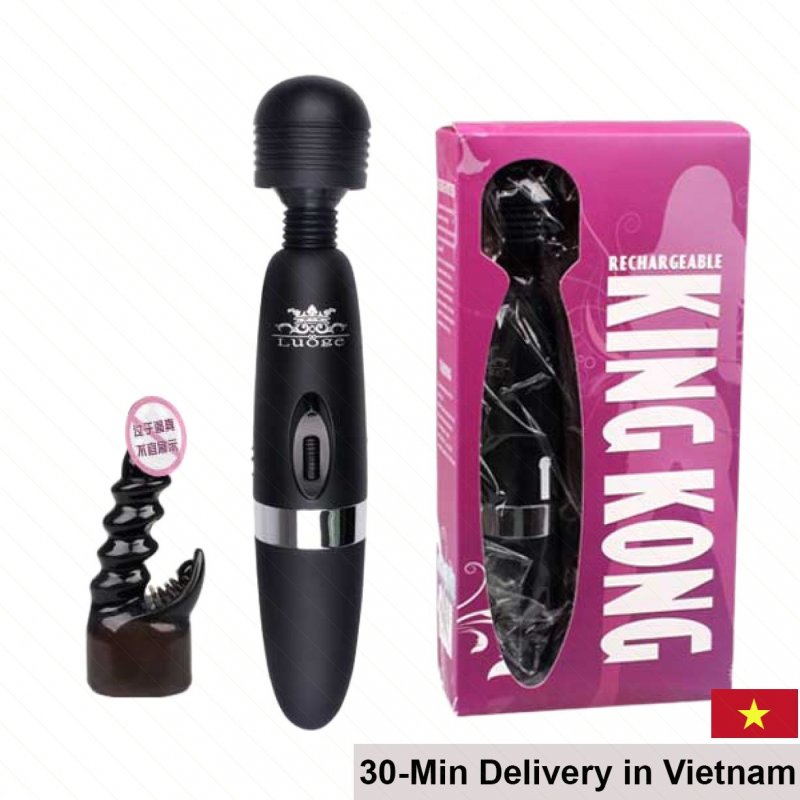 Louge King Kong Strong Vibration Massage Wand with Accessories 