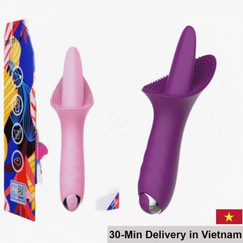 Vibrating Tongue Massager Soft Spikes 10 Modes G Spot 