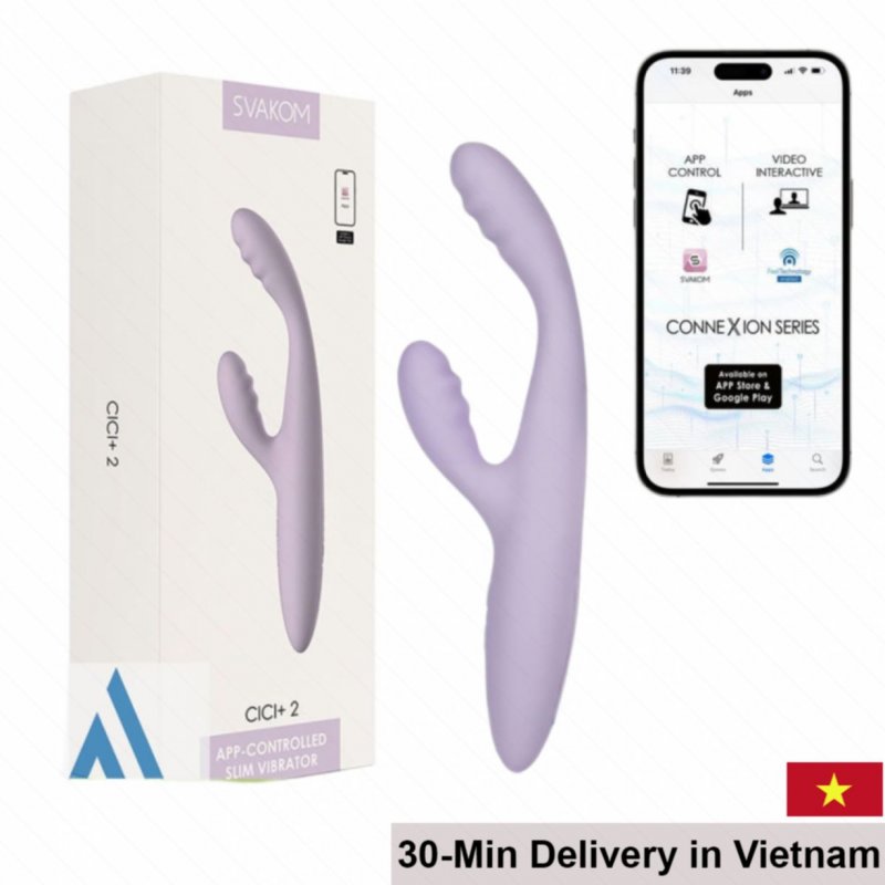 Svakom Cici+ App Controlled Heated Dual-Ended Vibrator 