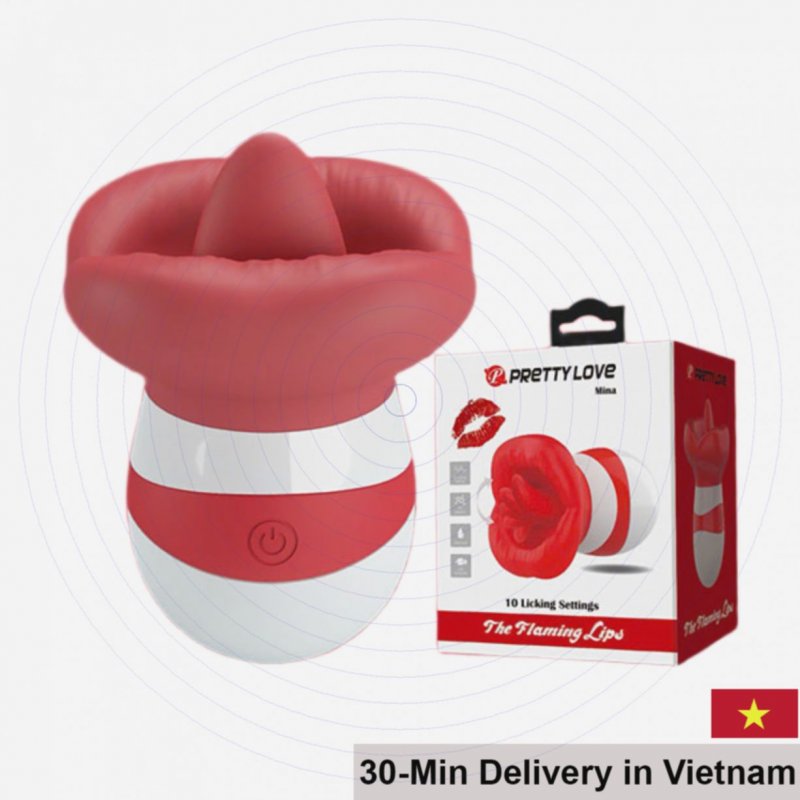 Pretty Love Mina 10 Mode Vibrating Licking Tongue Clitoral Stimulator 