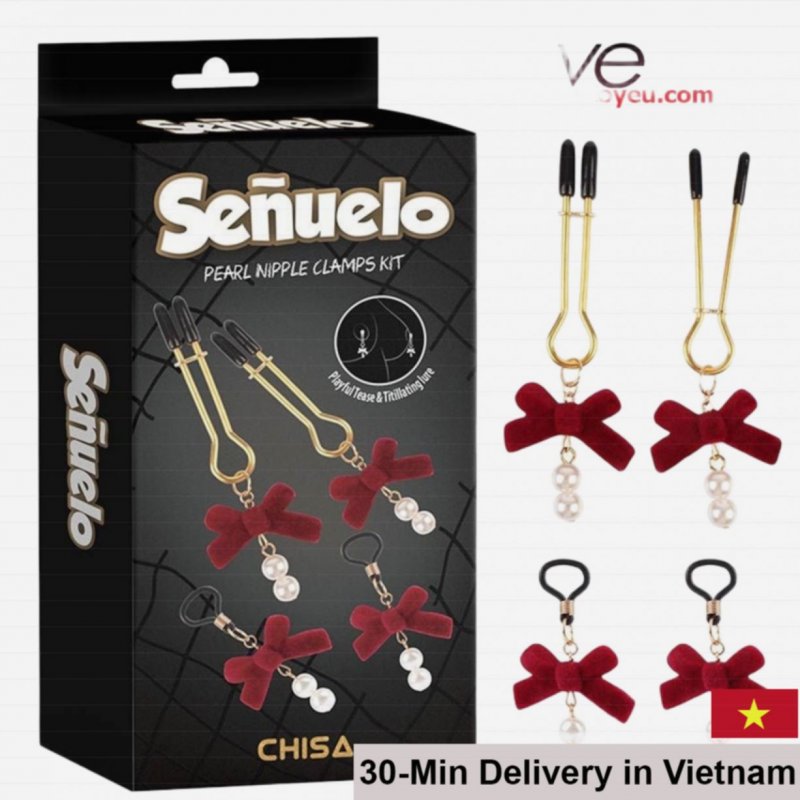 Senuelo Pearl Nipple Clamps Kit Luxury Adjustable Sensation 