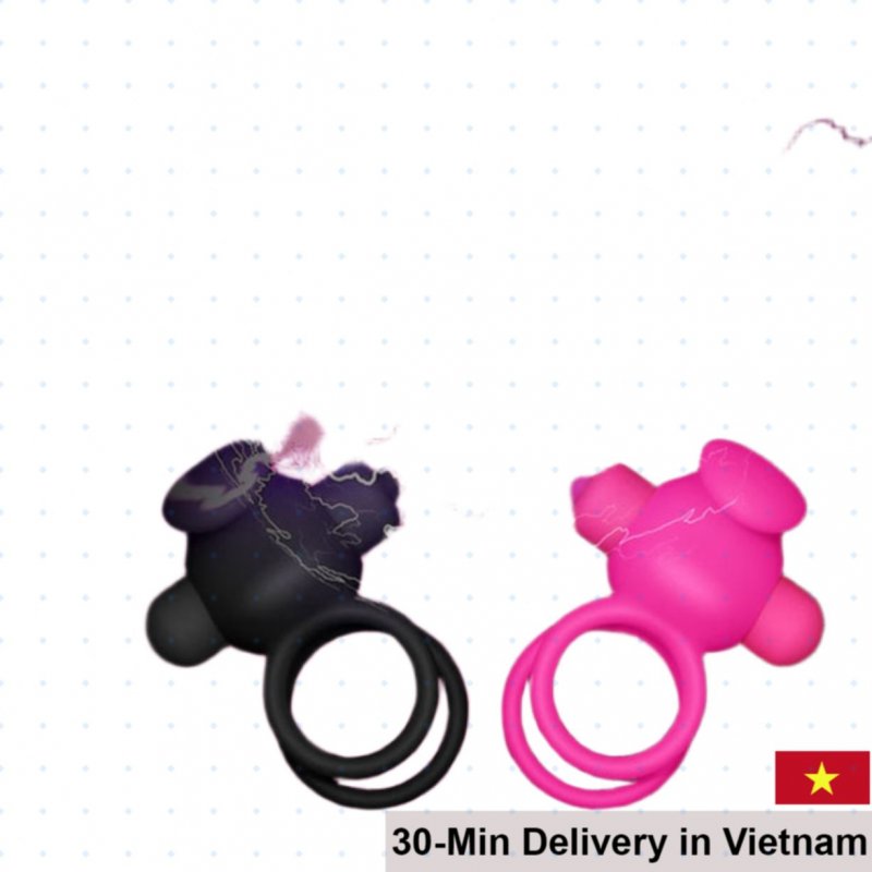 Lovetoy Duo licking tongue vibrating ring safe silicone for intense pleasure 