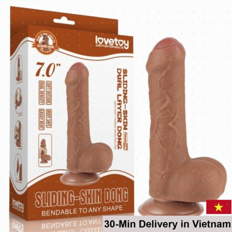 Lovetoy Double Layer Realistic Sleeve Stretchable Dildo 
