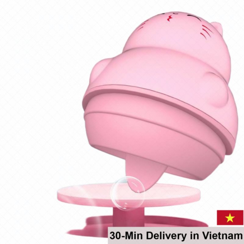 Mizzzee Miu Miu Pink Compact Rechargeable Tongue Licker Toy 