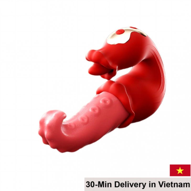 Mizzzee Tongue Tide Bordeaux Double-Ended Licking Toy 