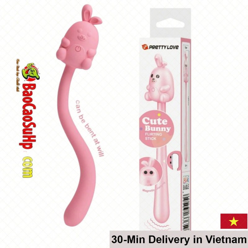 Prettylove Cute Bunny 7-Mode Soft Silicone Mini Rabbit 