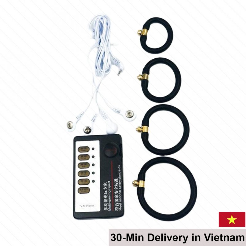 Electric Pulse Penis Ring Silicone C-Ring Erection Booster 