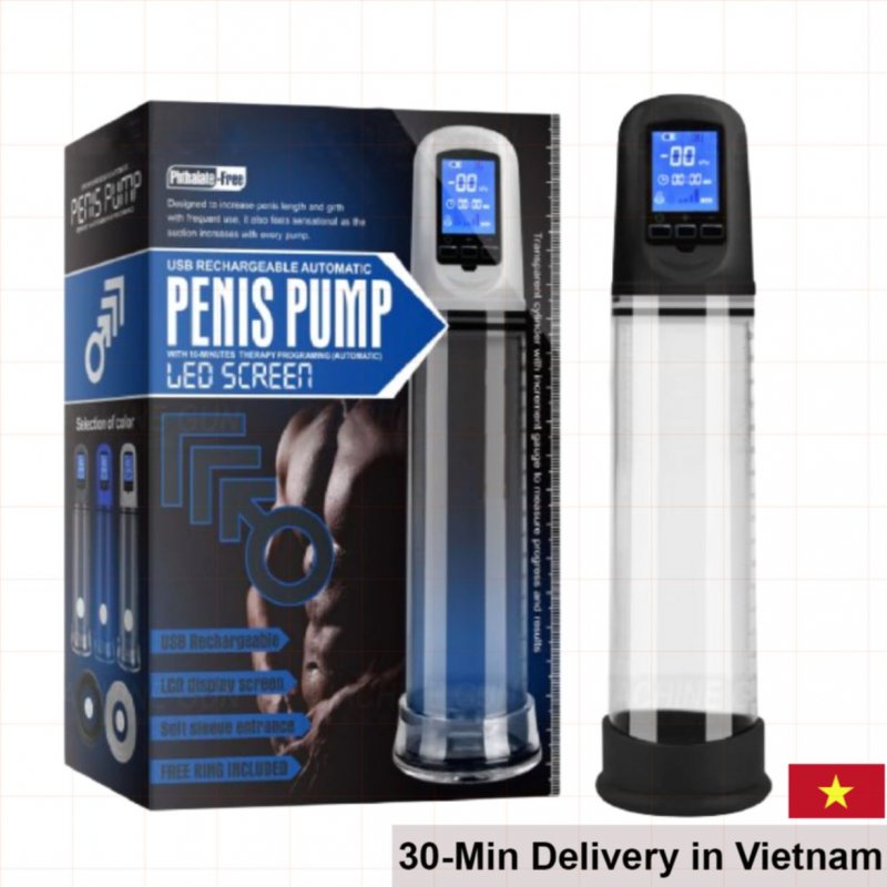 LED Screen Electric Penis Pump Auto Size Enhancer 