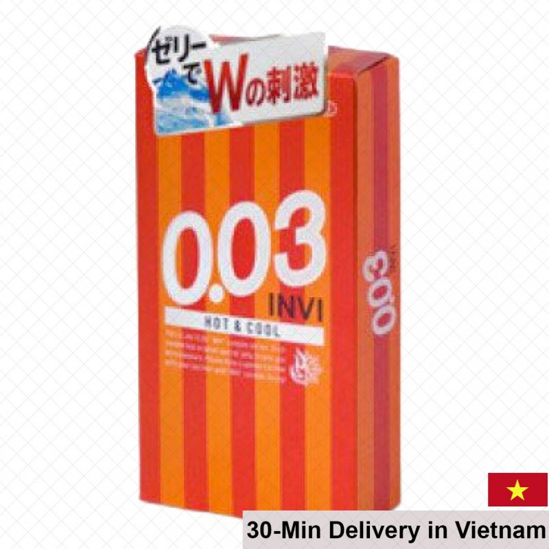 Jex INVI 003 Ultra Thin Natural Latex Condom Hot & Cool 