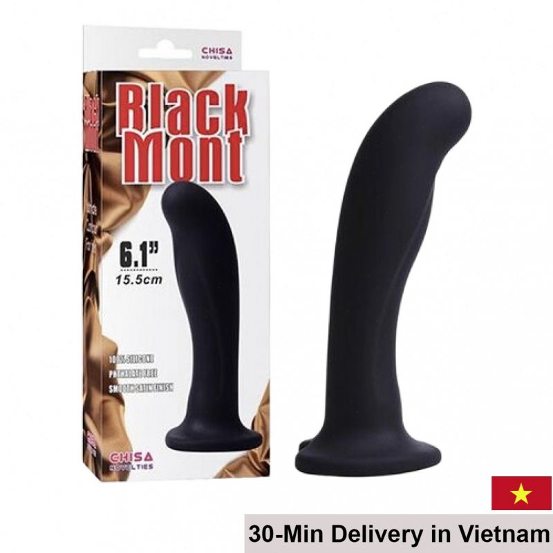 Black Mont Chisa Anal Massager Premium Waterproof Silicone 