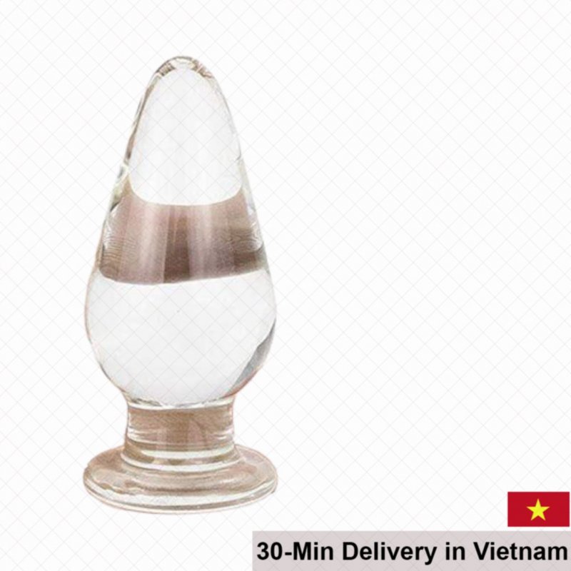 Clear Glass Anal Plug Premium Prostate Massage Pleasure Toy 
