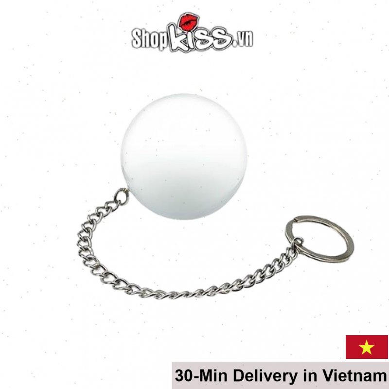 Glass Prostate Stimulation Ball With Stainless Chain 