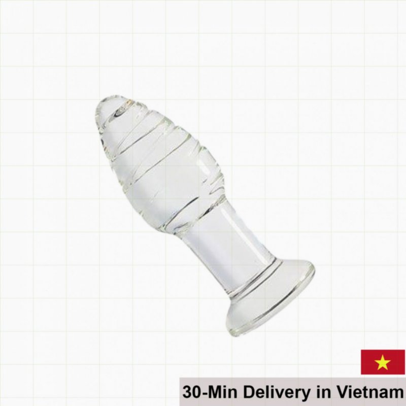 Glass Twisted Anal Stimulator Prostate Massage Luxury Sex Toy 