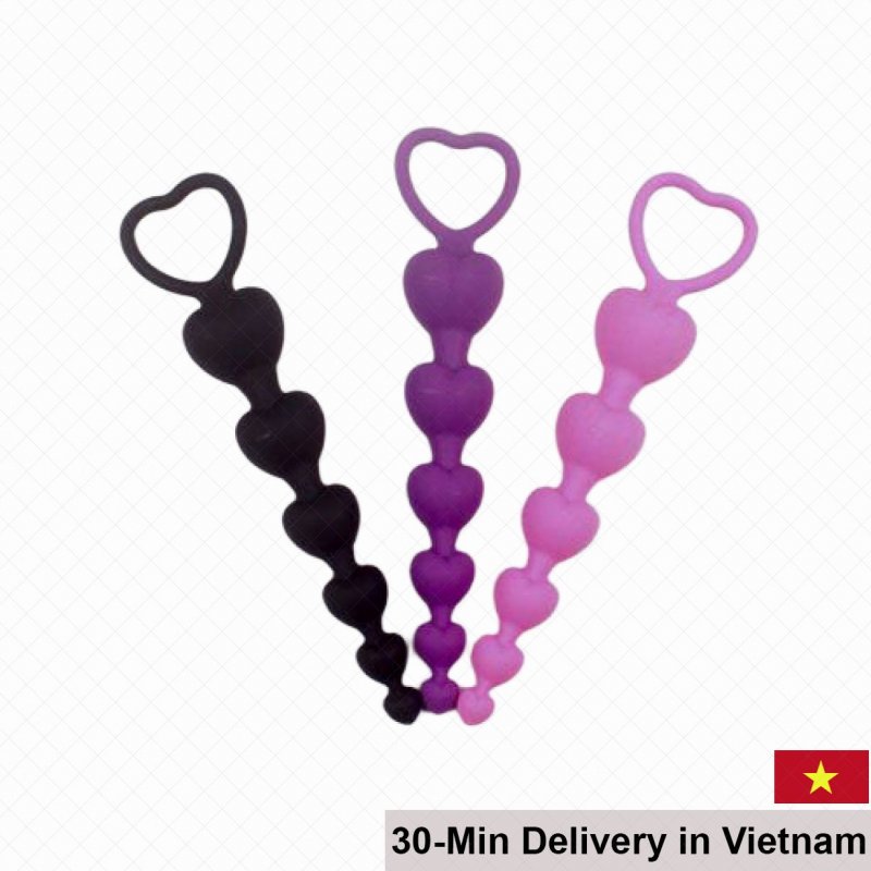 Heart Shape Anal Bead Stimulator Toy for Male Pleasure 
