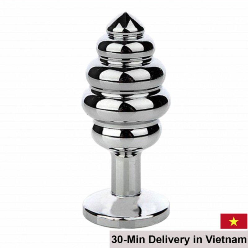 Stainless Steel Spiral Anal Plug Safe Butt Stimulator 