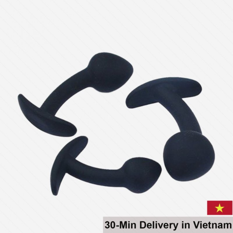 Set of 3 Soft Mushroom Anal Plugs – Prostate Massager Set 