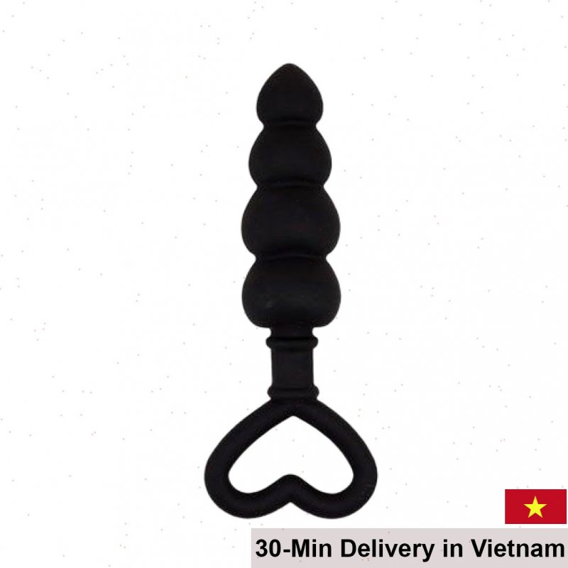 Chisa Black Heart-Shaped Anal Massager Prostate Stimulation 