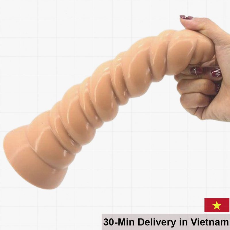 Large Spiral Anal Plug Silicone Prostate Massager 