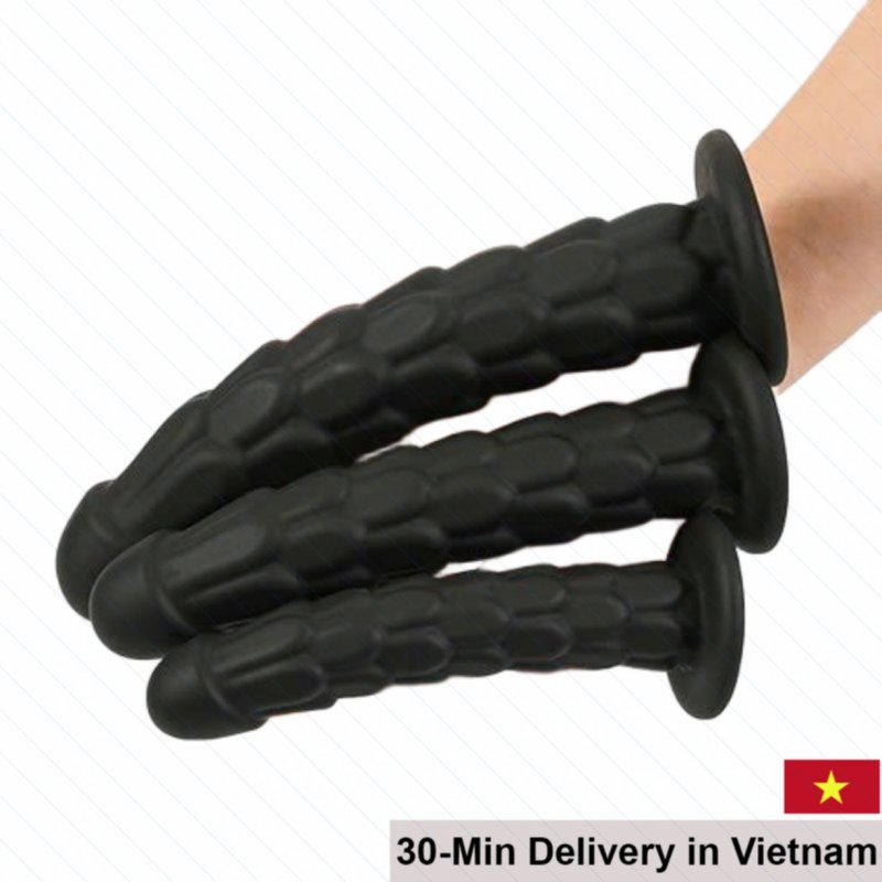 Set of 3 Silicone Fish Scale Anal Dildos Small 