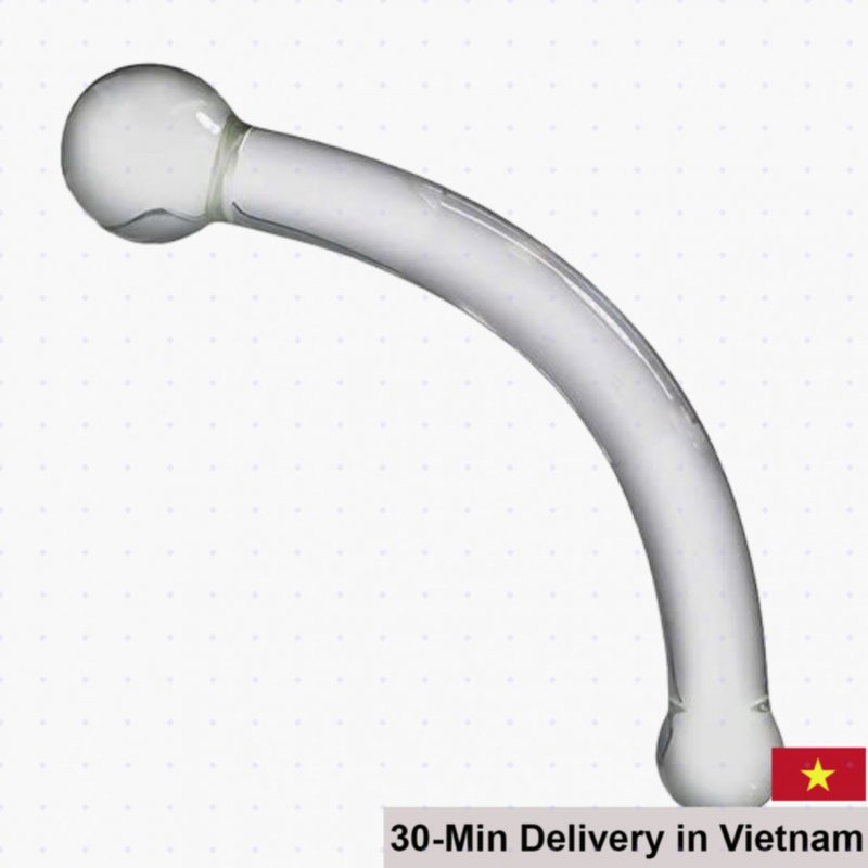 Glass Double Ended Anal Plug Prostate Massage Clear 