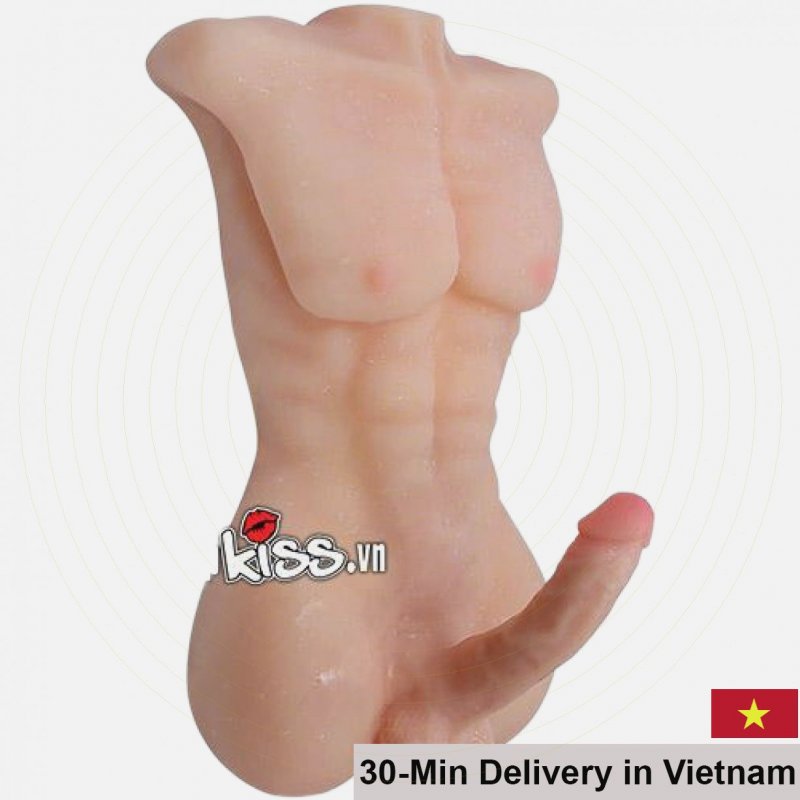 Premium male silicone torso doll for female sexual play 