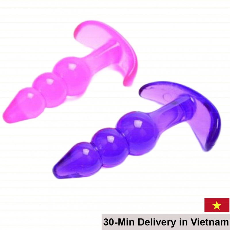 Small Soft Silicone Anal Massager Gay Friendly Purple Pink 