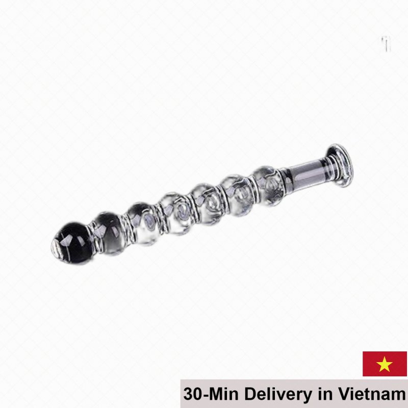 Glass Anal Bead Plug Set 15cm Transparent Safe Prostate Stimulator 