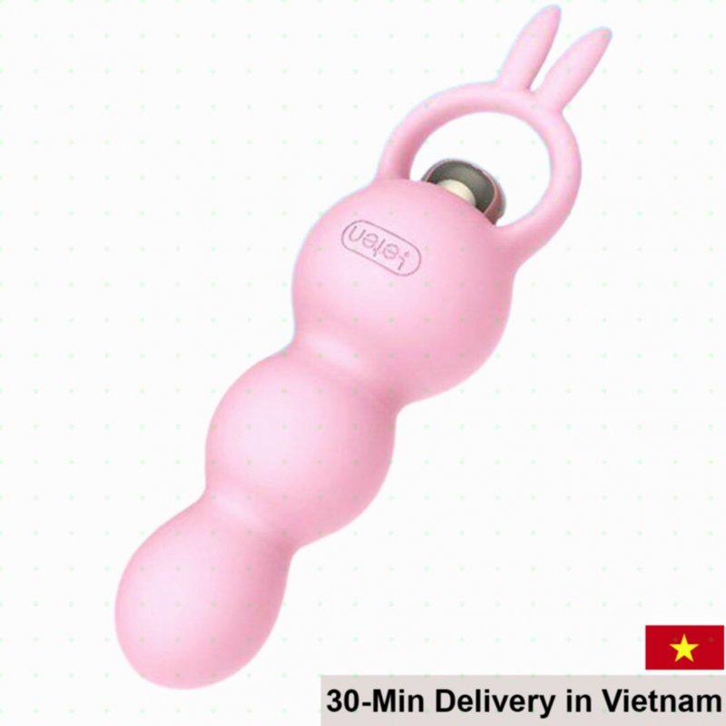 Leten Rabbit Ear Anal Vibrator Waterproof 7 Modes Silky 