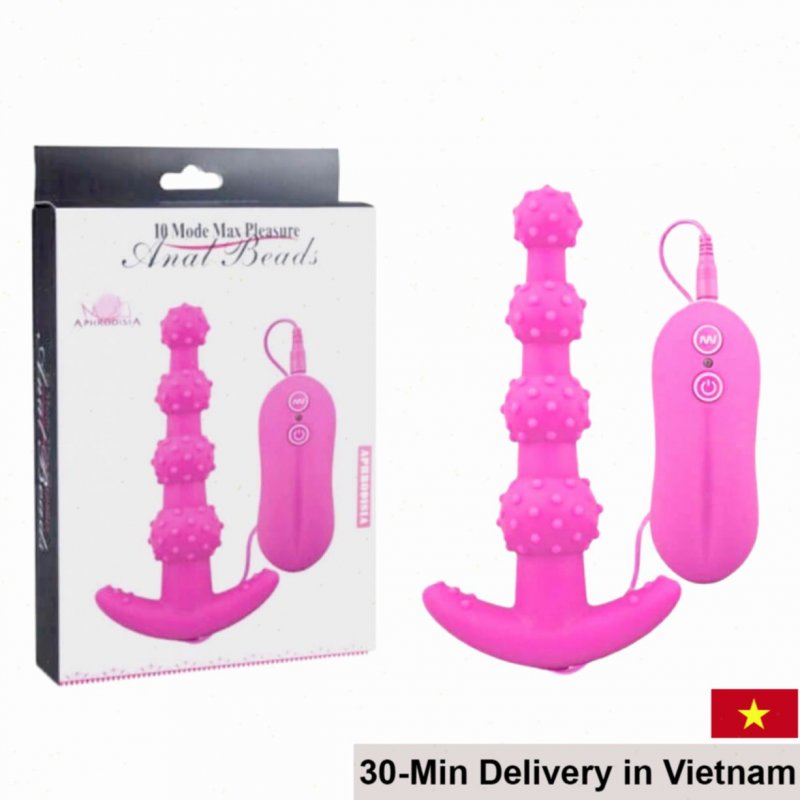 Aphrodisia Anal Beads 10-Mode Vibrating Plug Intense Pleasure 