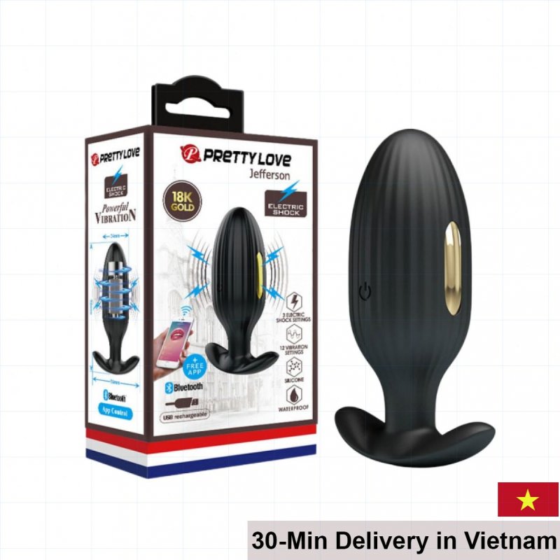 Pretty Love Jefferson 12-Speed Bluetooth Anal Vibrator – Rechargeable 