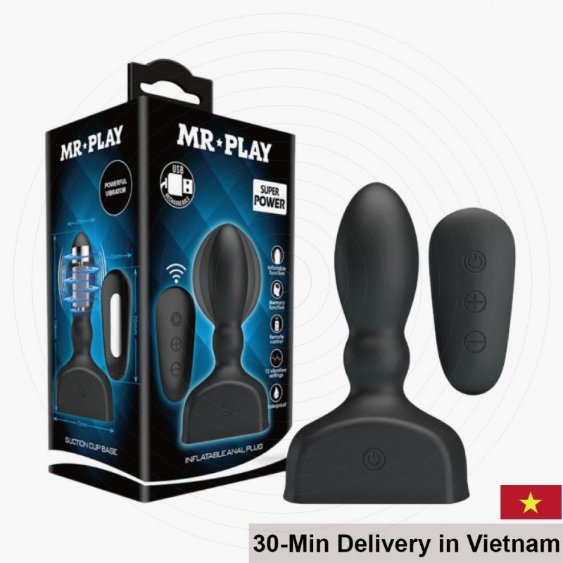 Mr.Play Anal Plug Rechargeable 12-Mode Vibrating Butt Egg Comfortable 