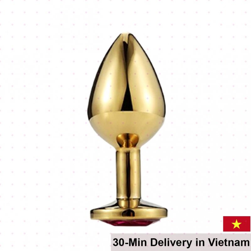 Gold Stainless Steel Anal Plug Erotic BDSM Collection 