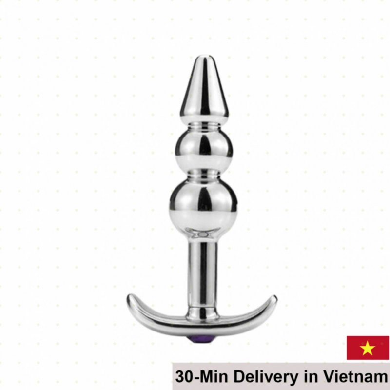 Anal Plug Stainless Steel 13cm Spiral Design Smooth Insert 