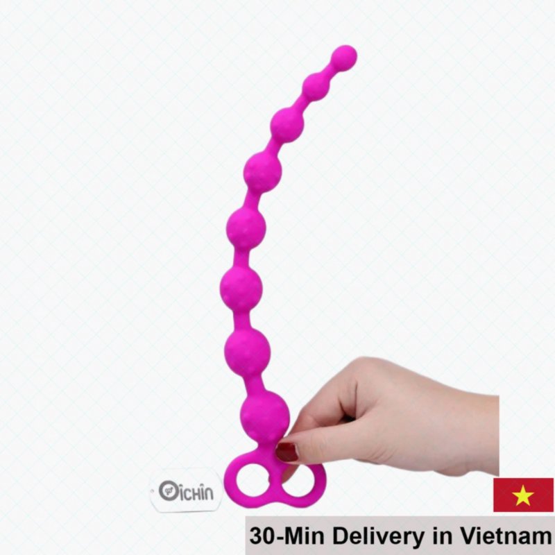 Pretty Love soft long silicone anal toy with handle 