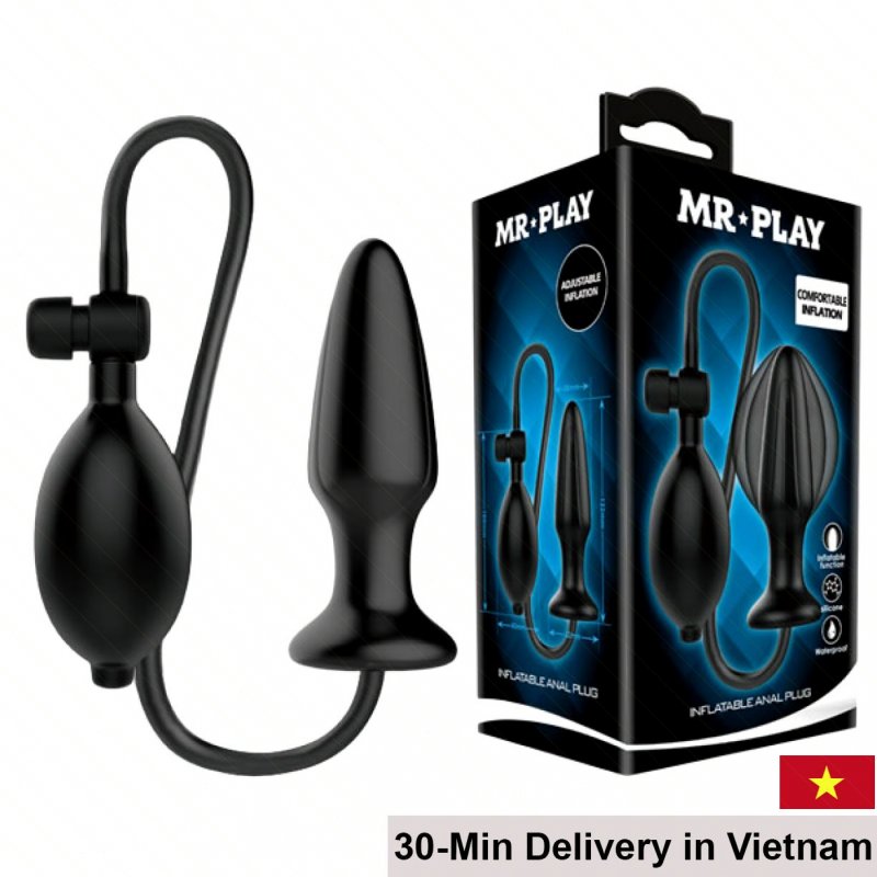 Mr Play Inflatable Anal Plug Vacuum Pump for Couples 