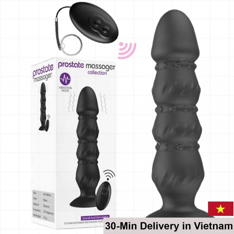 Prostate Massager 12 Vibration Modes Remote Rechargeable 