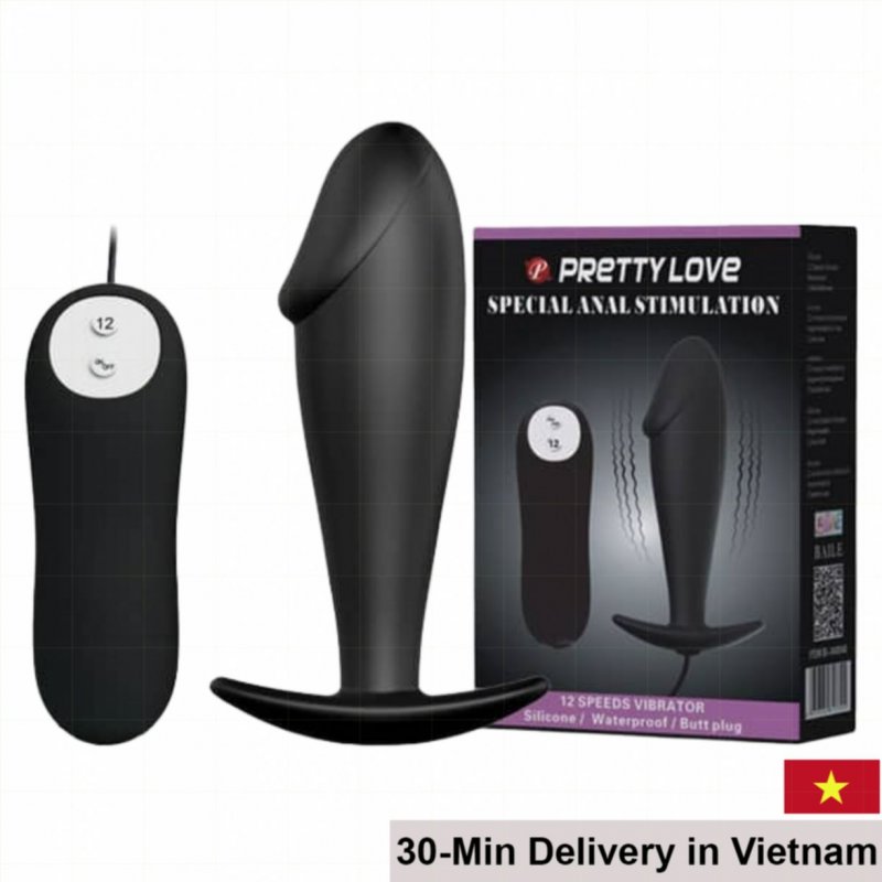 PrettyLove 2in1 G-Spot Anal Vibrator 12 Modes AAA Battery 