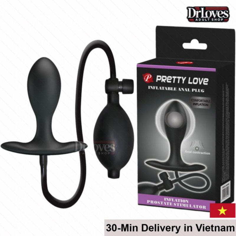 PrettyLove Inflatable Anal Pump with Vibrating Balls Stimulate 