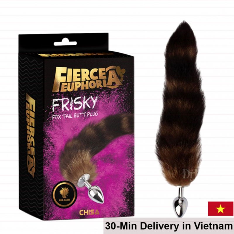 Frisky Fox Tail Stainless Steel Butt Plug with Soft Faux Fur 