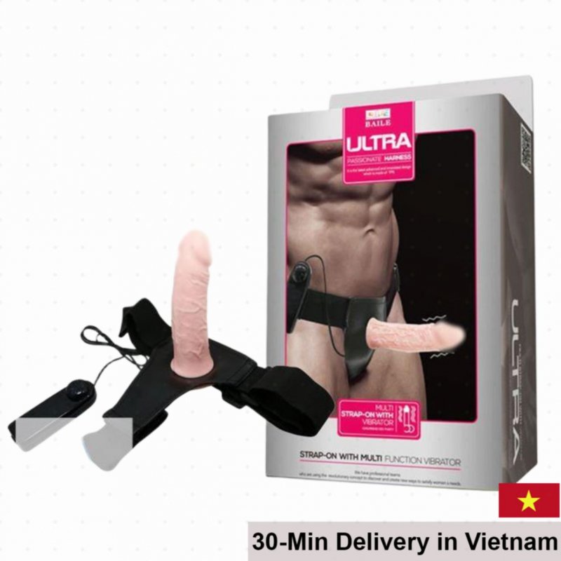 Baile Ultra Harness Hollow Strap-On Vibrating Dildo 