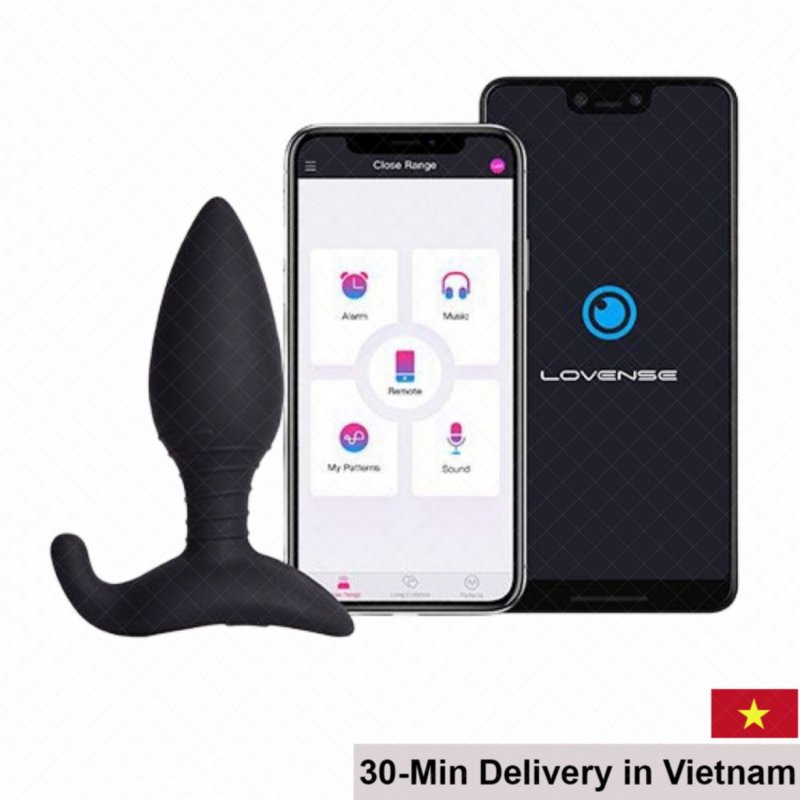 Lovense Hush Black Remote App Controlled Silicone Prostate Massager 