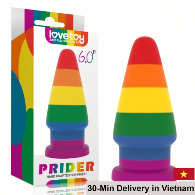 Lovetoy Silicone Anal Plug 7 Colors Soft 6in 