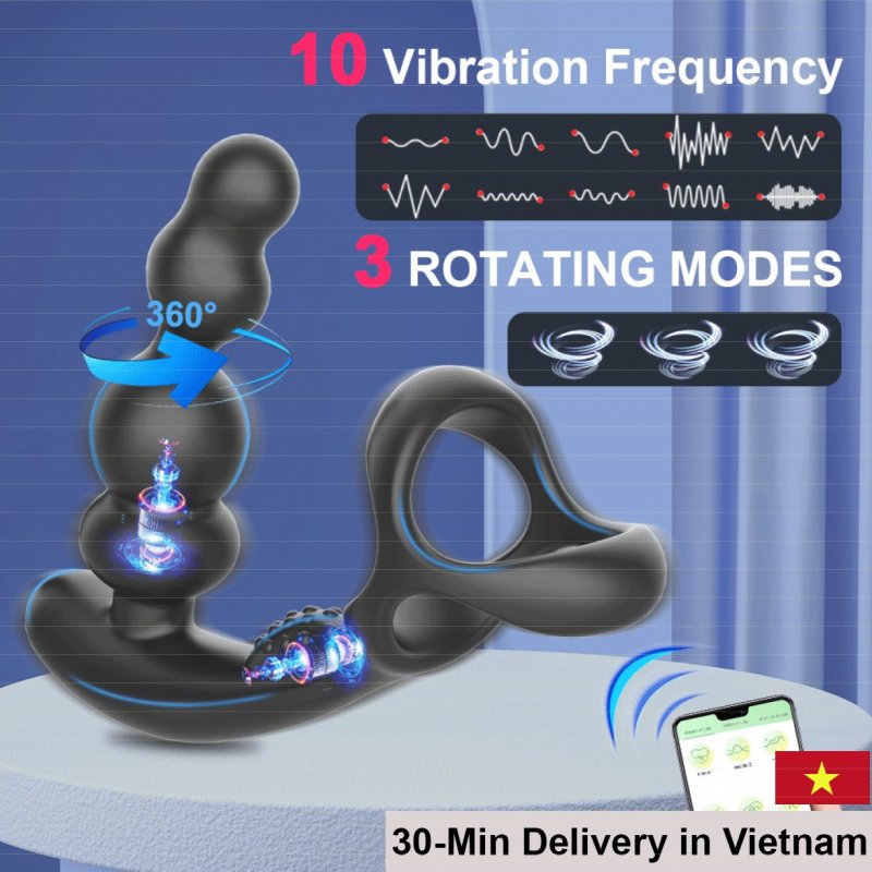 360° Anal Vibrating Egg App-Controlled Strong Rotation 